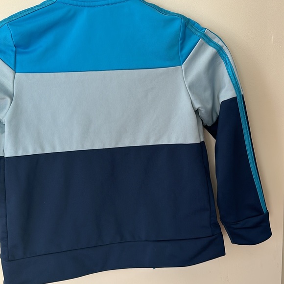 Adidas Blue Striped Track Jacket Boys Size 5 - Picture 9 of 10